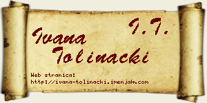 Ivana Tolinački vizit kartica